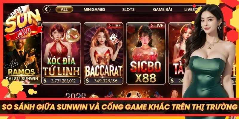 Trang chủ 19 So sánh giữa Sunwin và cổng game khác trên thị trường